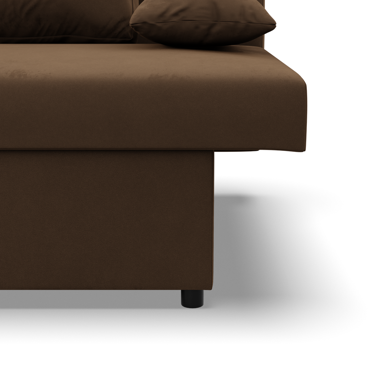Sofa-lova NOLA – MIKRO 20 · Ruda – apmušalų ir konstrukcijos detalė #spalva_mikro 20 · ruda