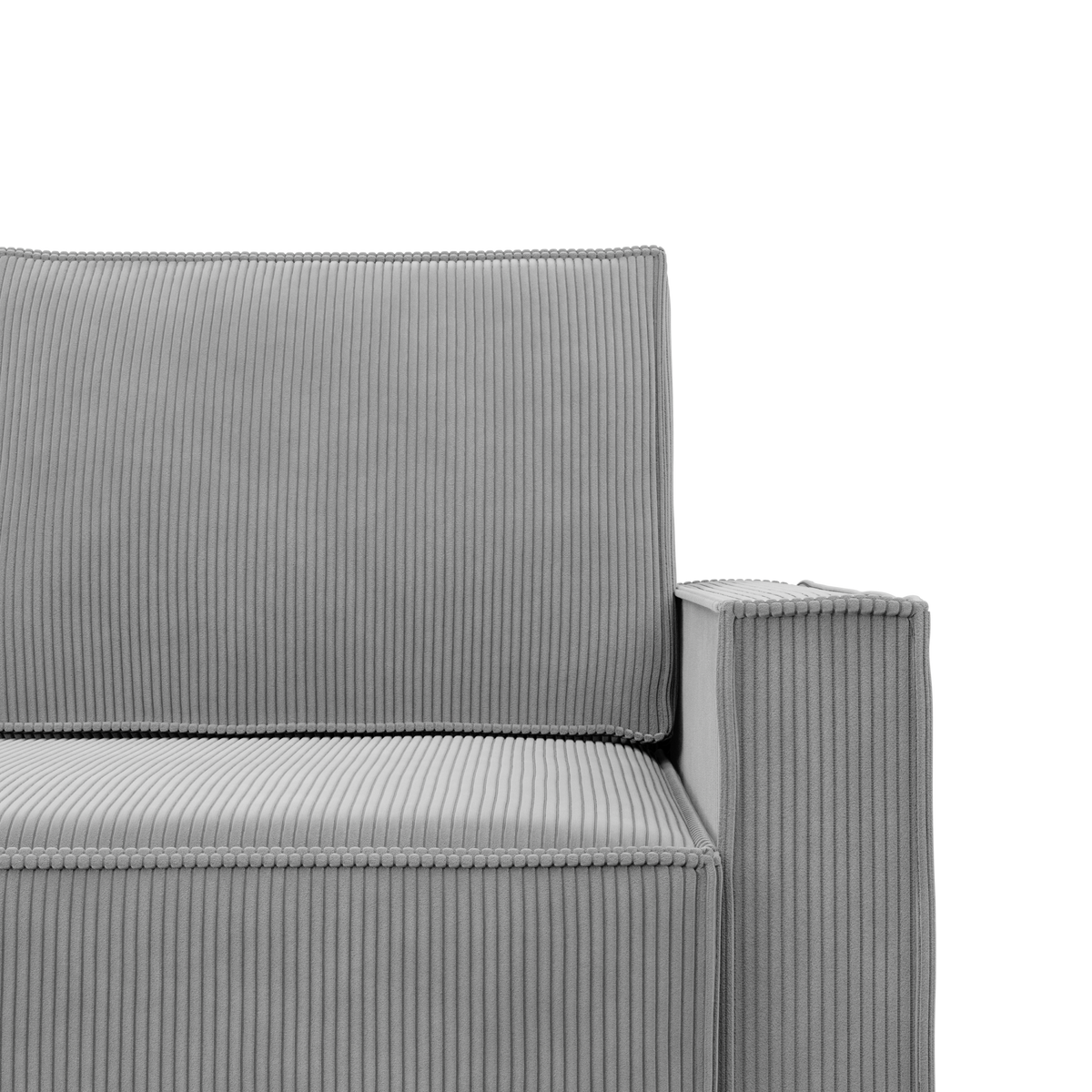 Sofa-lova NOTO – POSO 055 · Šviesiai pilka – apmušalų ir konstrukcijos detalė #spalva_poso 055 · šviesiai pilka