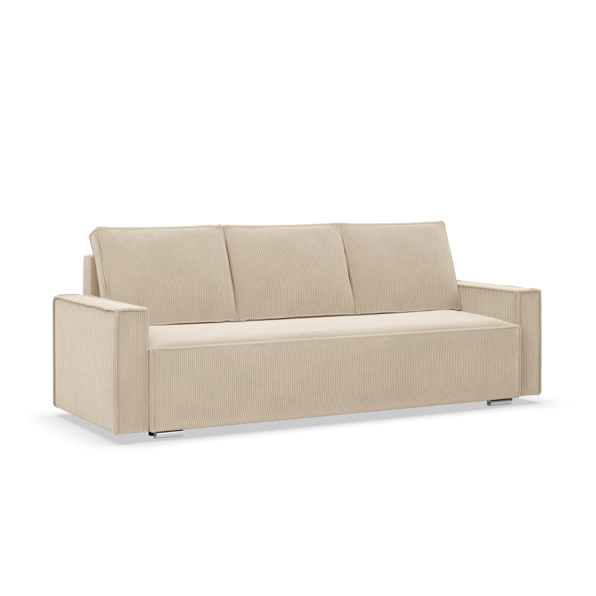 Sofa-lova NOTO – POSOS 100 · Smėlio – bendras vaizdas kitu kampu #spalva_posos 100 · smėlio
