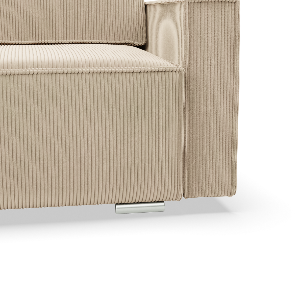 Sofa-lova NOTO – POSOS 100 · Smėlio – apmušalų ir konstrukcijos detalė #spalva_posos 100 · smėlio