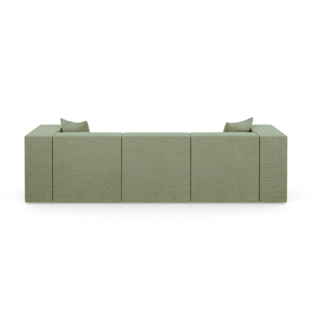 Modulinė sofa NOVA, 284 cm – POSO 047 · Alyvuogių – vaizdas iš nugaros #spalva_poso 047 · alyvuogių