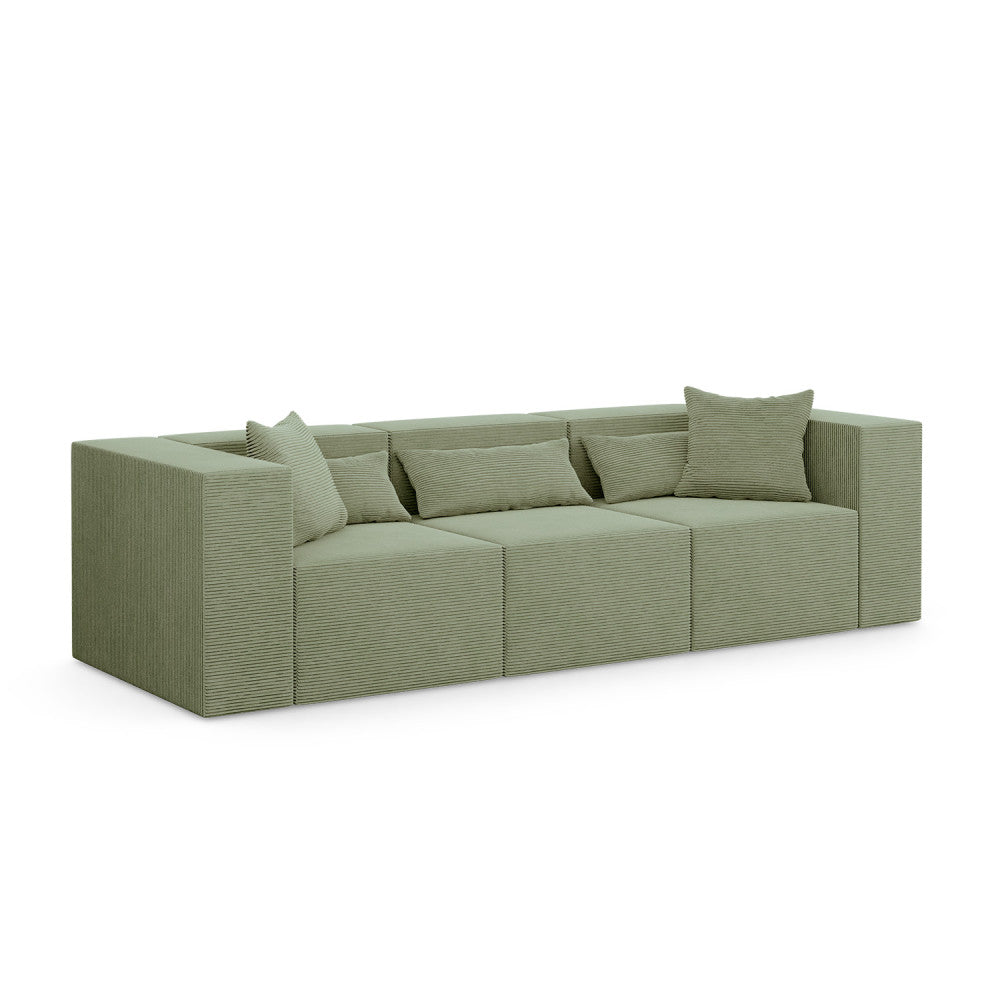 Modulinė sofa NOVA, 284 cm – POSO 047 · Alyvuogių – bendras vaizdas kitu kampu #spalva_poso 047 · alyvuogių