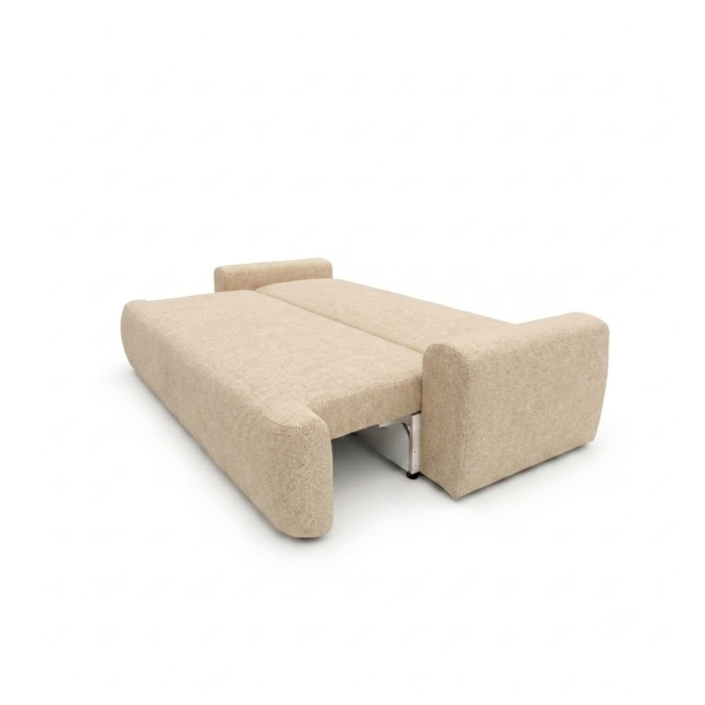 Sofa-lova ODEA – ARAGON 03 · Smėlio – išskleista miegamoji dalis #spalva_aragon 03 · smėlio