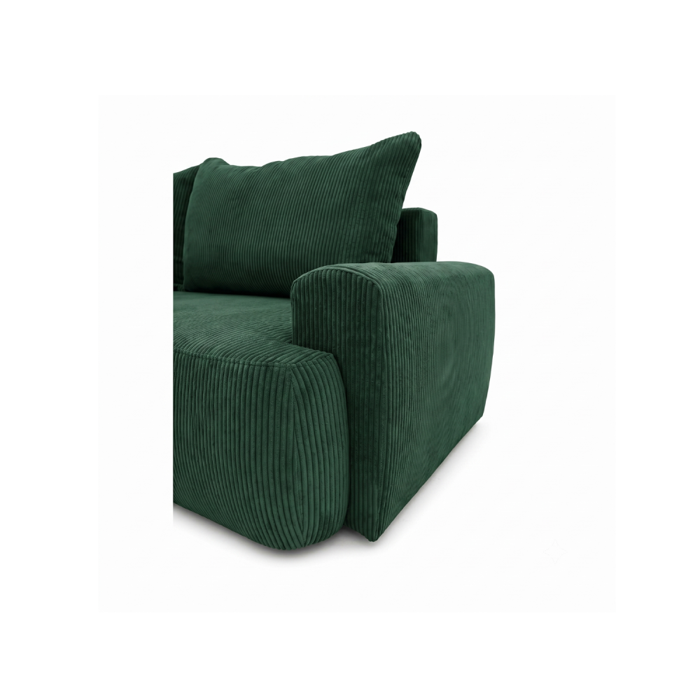 Sofa-lova ODEA – POSO 014 · Butelio žalia – apmušalų ir konstrukcijos detalė #spalva_poso 014 · butelio žalia
