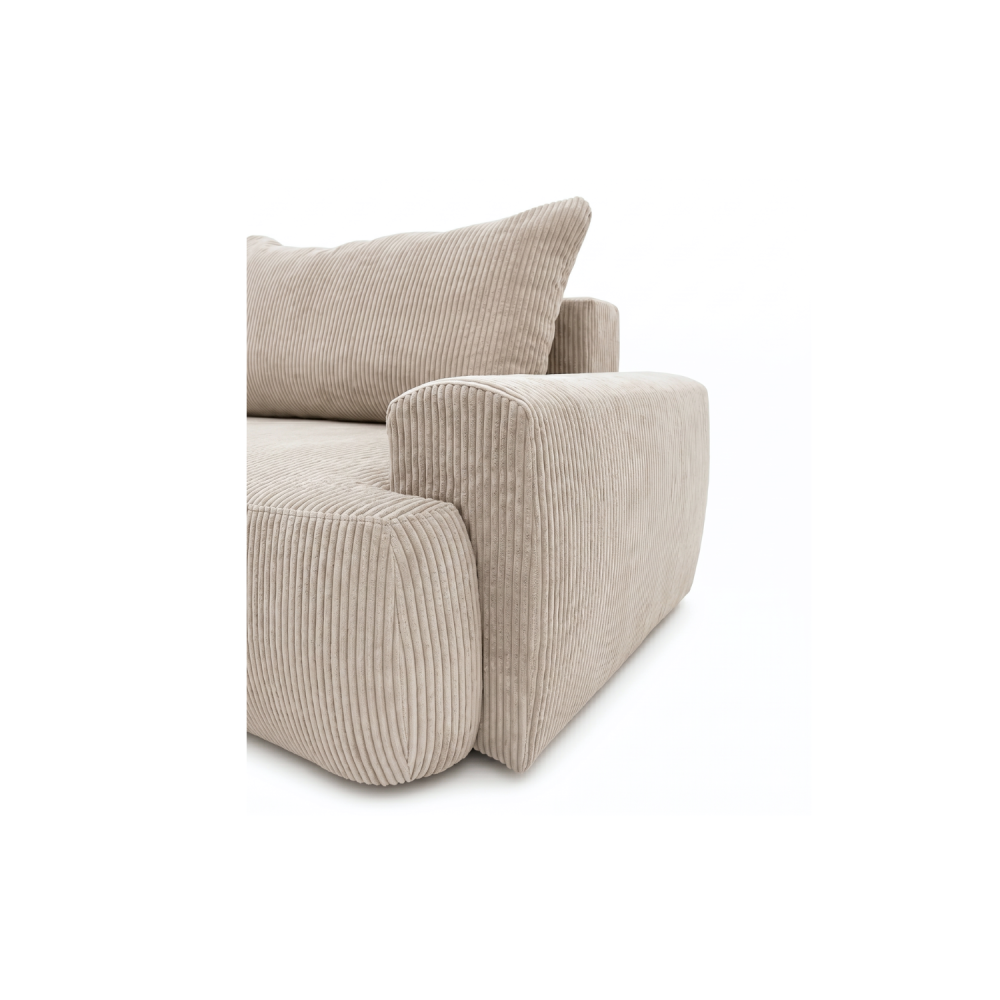 Sofa-lova ODEA – POSO 100 · Smėlio – apmušalų ir konstrukcijos detalė #spalva_poso 100 · smėlio