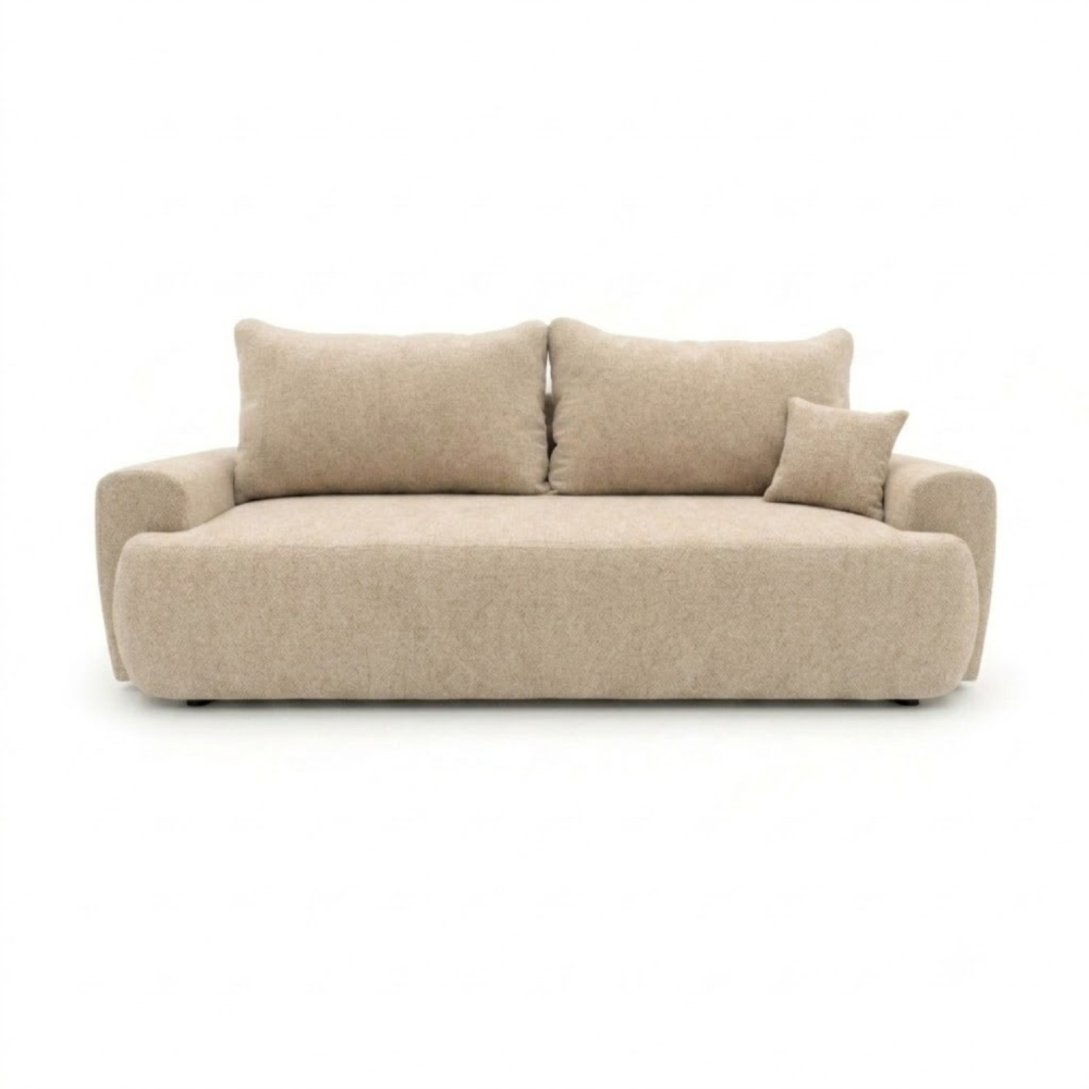 Sofa-lova ODEA – ARAGON 03 · Smėlio – vaizdas iš priekio #spalva_aragon 03 · smėlio