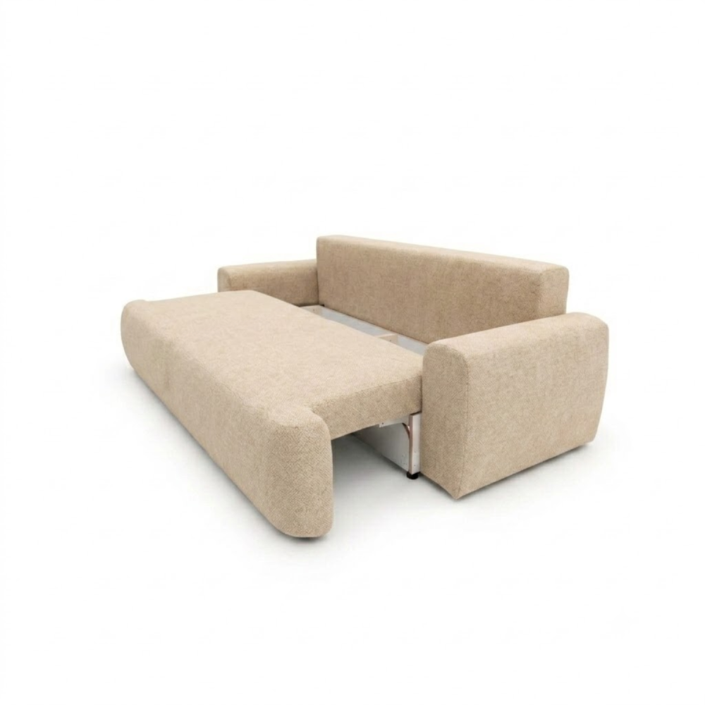 Sofa-lova ODEA – ARAGON 03 · Smėlio – atverta patalynės dėžė #spalva_aragon 03 · smėlio