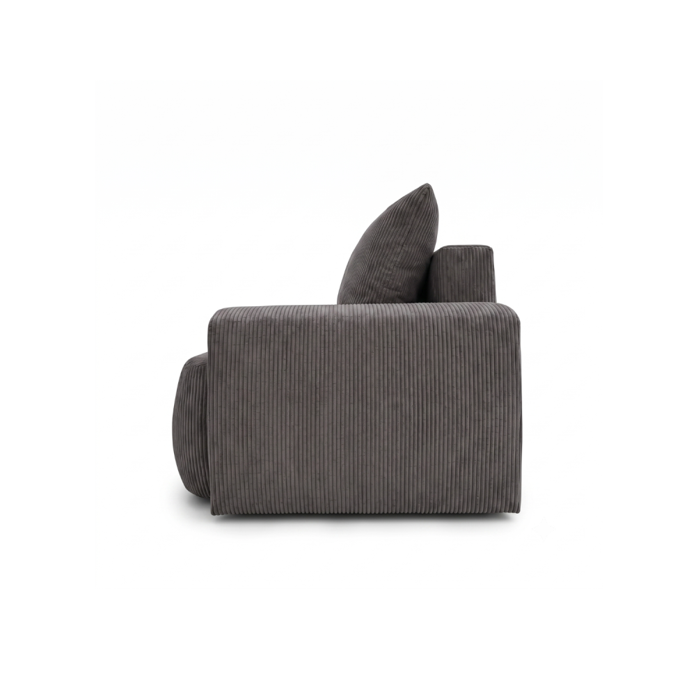 Sofa-lova ODEA – POSO 022 · Tamsiai pilka – vaizdas iš šono #spalva_poso 022 · tamsiai pilka