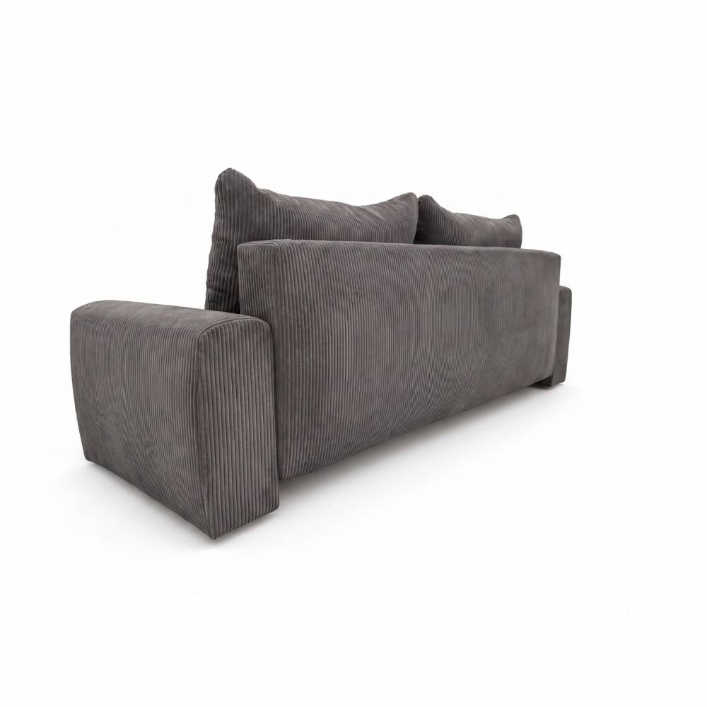 Sofa-lova ODEA – POSO 022 · Tamsiai pilka – vaizdas iš nugaros #spalva_poso 022 · tamsiai pilka