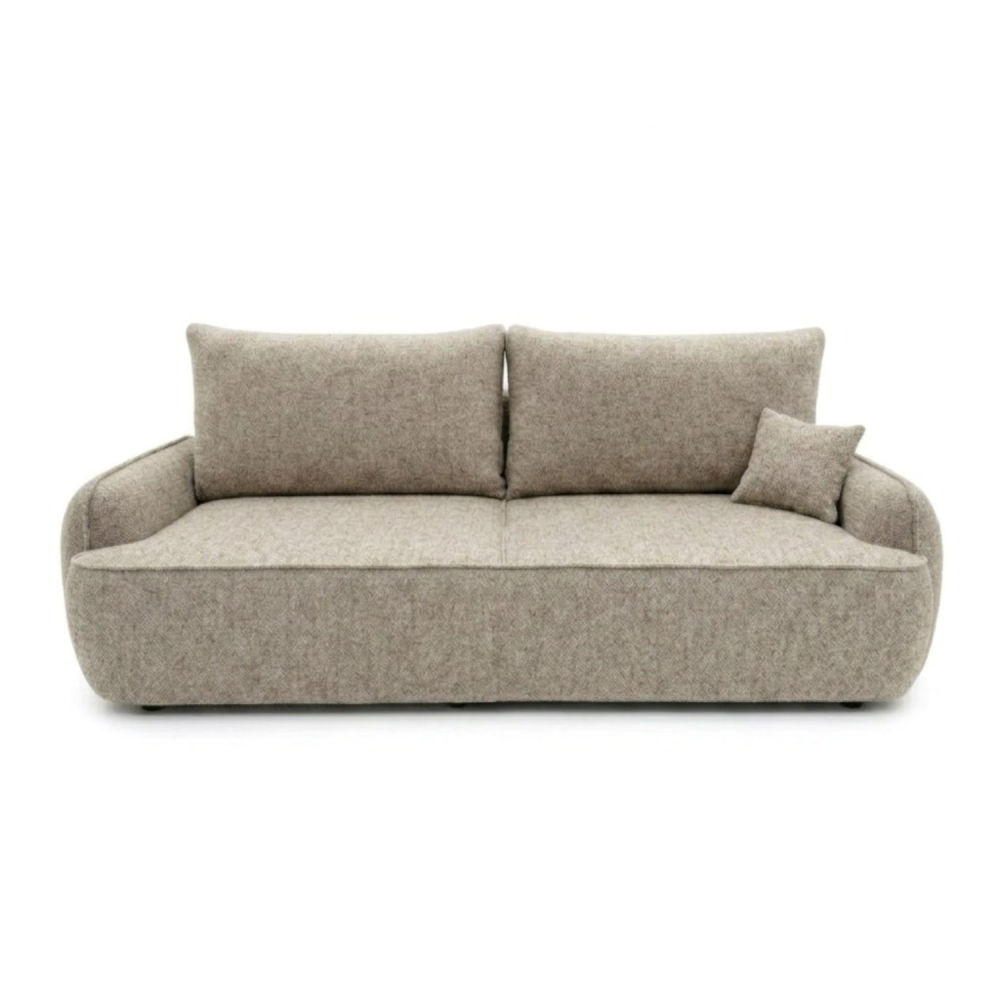 Sofa-lova OVELLA – ROBIN 8 · Tamsiai smėlio – vaizdas iš priekio #spalva_robin 8 · tamsiai smėlio