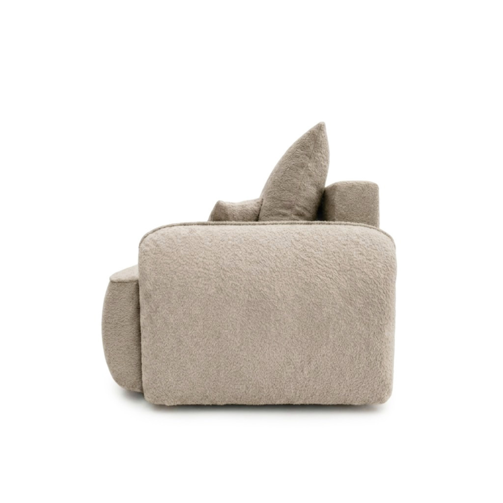 Sofa-lova OVELLA – CORAL 50 · Tamsiai smėlio – vaizdas iš šono #spalva_coral 50 · tamsiai smėlio