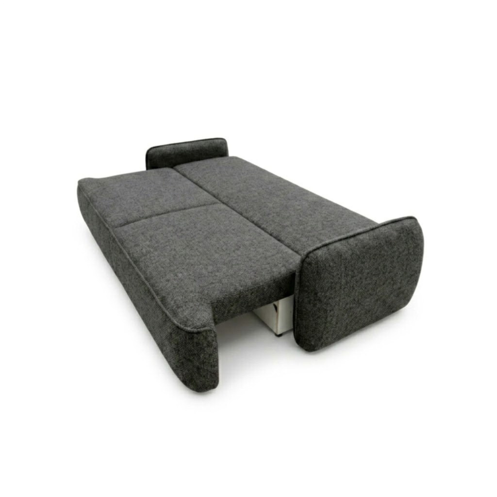 Sofa-lova OVELLA – ROBIN 1 · Tamsiai pilka – išskleista miegamoji dalis #spalva_robin 1 · tamsiai pilka