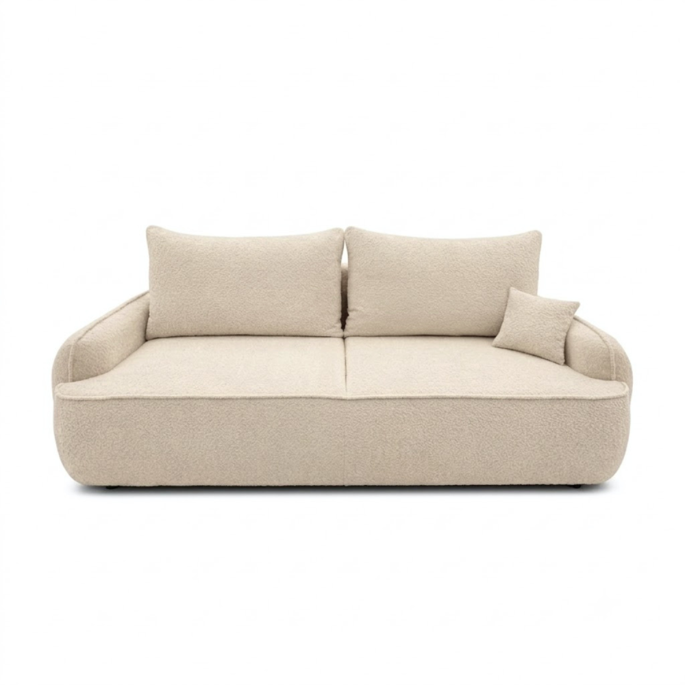 Sofa-lova OVELLA – CORAL 65 · Smėlio – vaizdas iš priekio #spalva_coral 65 · smėlio