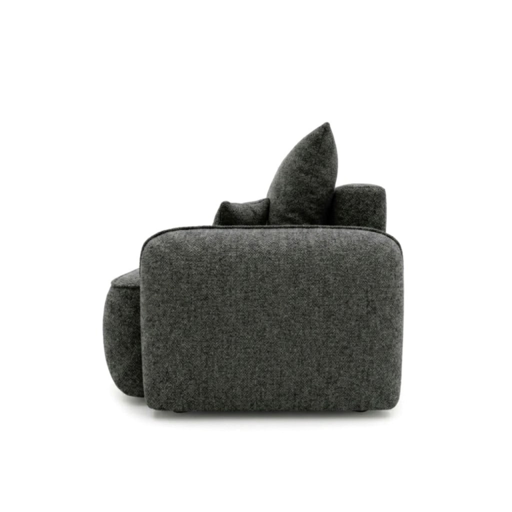 Sofa-lova OVELLA – ROBIN 1 · Tamsiai pilka – vaizdas iš šono #spalva_robin 1 · tamsiai pilka