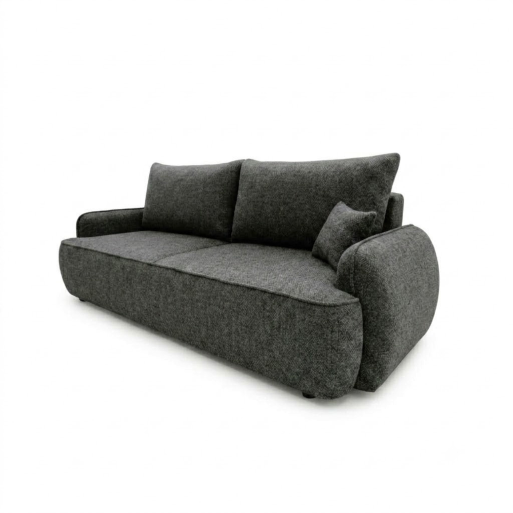 Sofa-lova OVELLA – ROBIN 1 · Tamsiai pilka – bendras vaizdas kitu kampu #spalva_robin 1 · tamsiai pilka