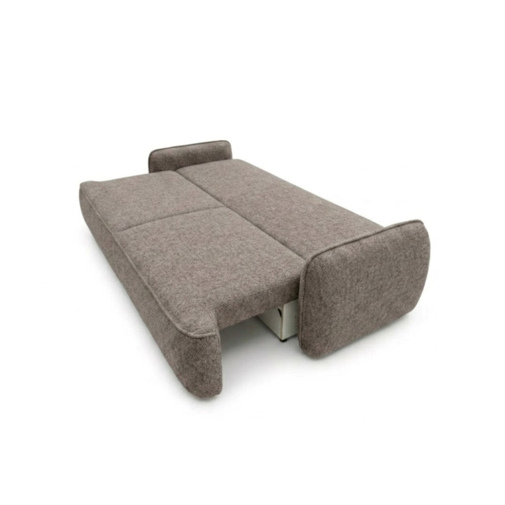 Sofa-lova OVELLA – ROBIN 12 · Ruda – išskleista miegamoji dalis #spalva_robin 12 · ruda