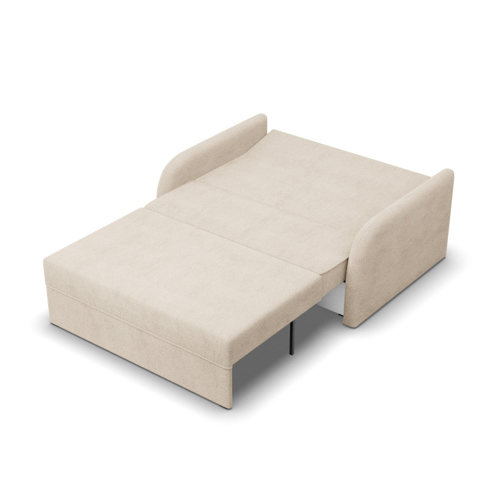 Sofa-lova SOMO – ONEGA 14 · Smėlio – išskleista miegamoji dalis #spalva_onega 14 · smėlio