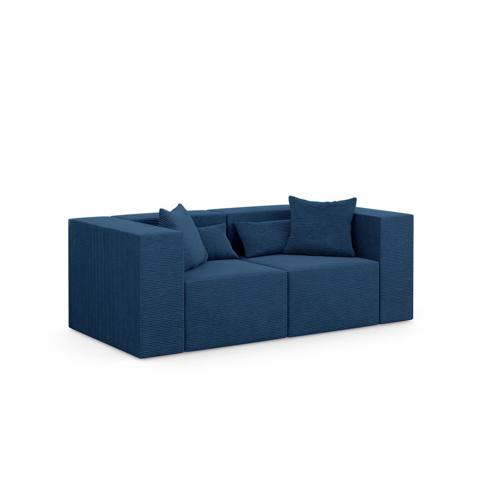 Modulinė sofa NOVA, 208 cm – POSO 005 · Tamsiai mėlyna – bendras vaizdas kitu kampu #spalva_poso 005 · tamsiai mėlyna