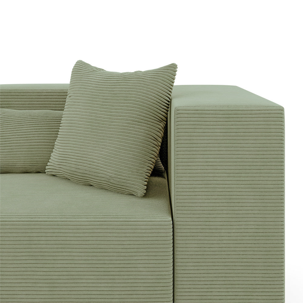 Modulinė sofa NOVA, 208 cm – POSO 047 · Alyvuogių – apmušalų ir konstrukcijos detalė #spalva_poso 047 · alyvuogių