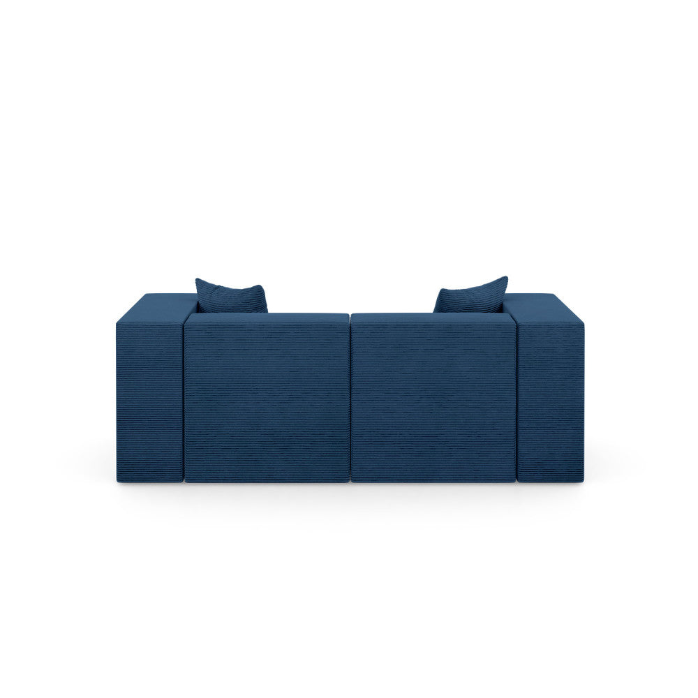 Modulinė sofa NOVA, 208 cm – POSO 005 · Tamsiai mėlyna – vaizdas iš nugaros #spalva_poso 005 · tamsiai mėlyna