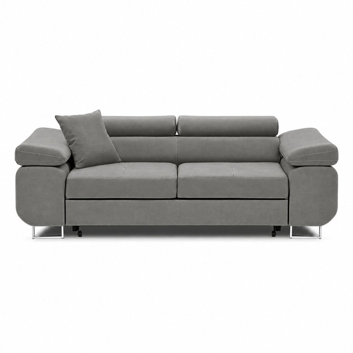 Sofa RIGATTO, 209 cm – KRONOS 15 · Šviesiai pilka – vaizdas iš priekio #spalva_kronos 15 · šviesiai pilka