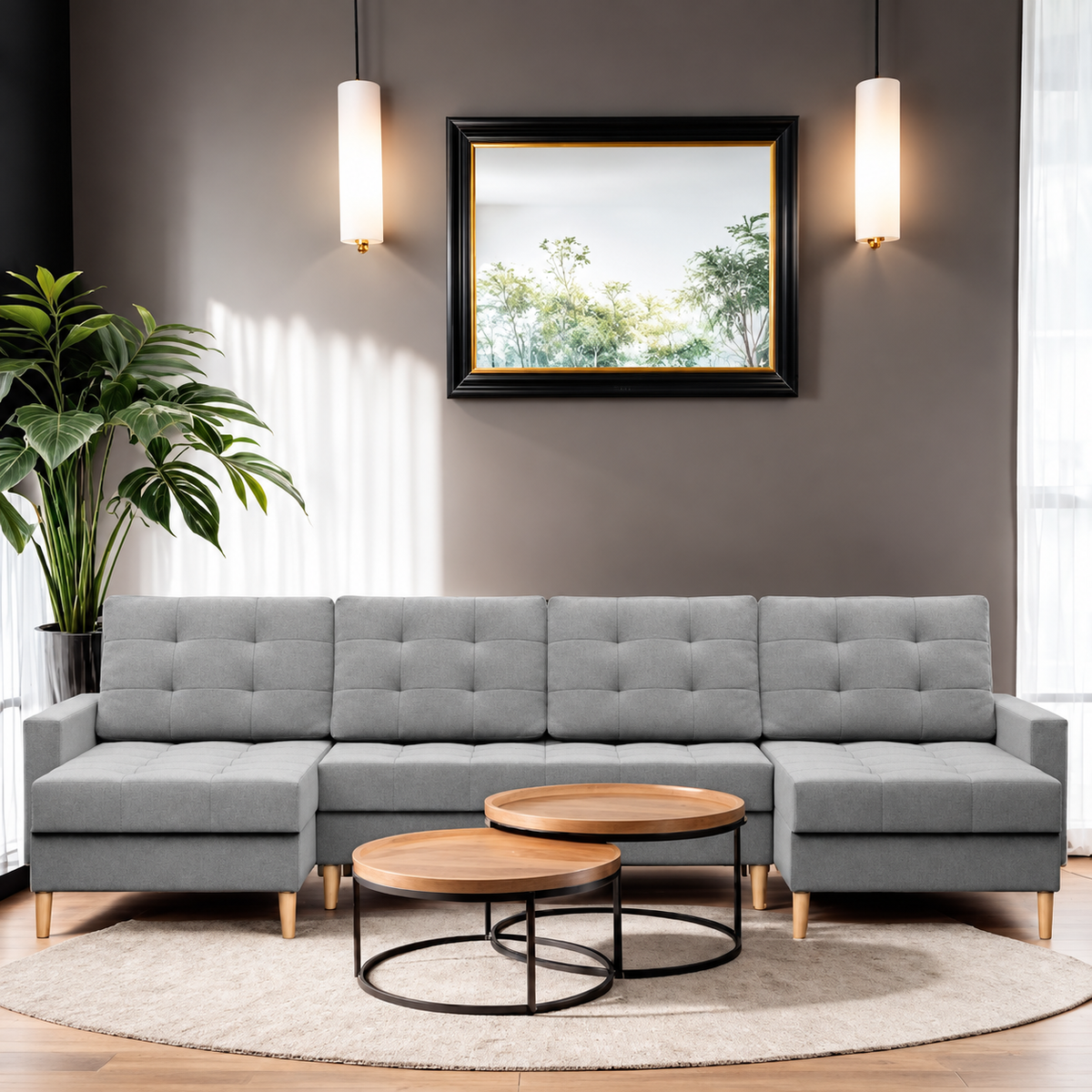 Minkštas kampas ELMA ULL – LUX 32 – interjere #spalva_lux 32