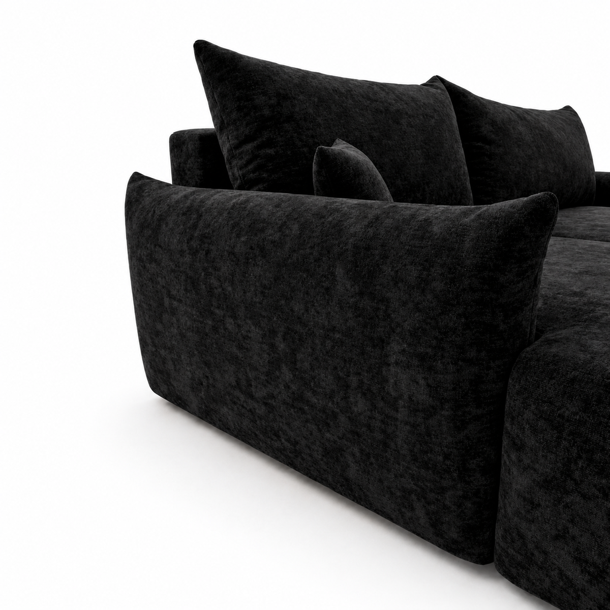 Minkštas kampas MELIO LUMO – LUMO 80 – kairinis kampas – apmušalų detalė #spalva_lumo 80