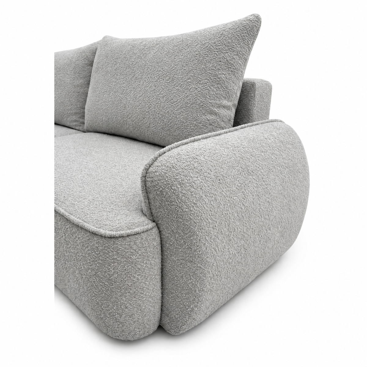 Minkštas kampas OVELLA su miego funkcija – CORAL 75 – kairinis kampas – apmušalų detalė #spalva_coral 75