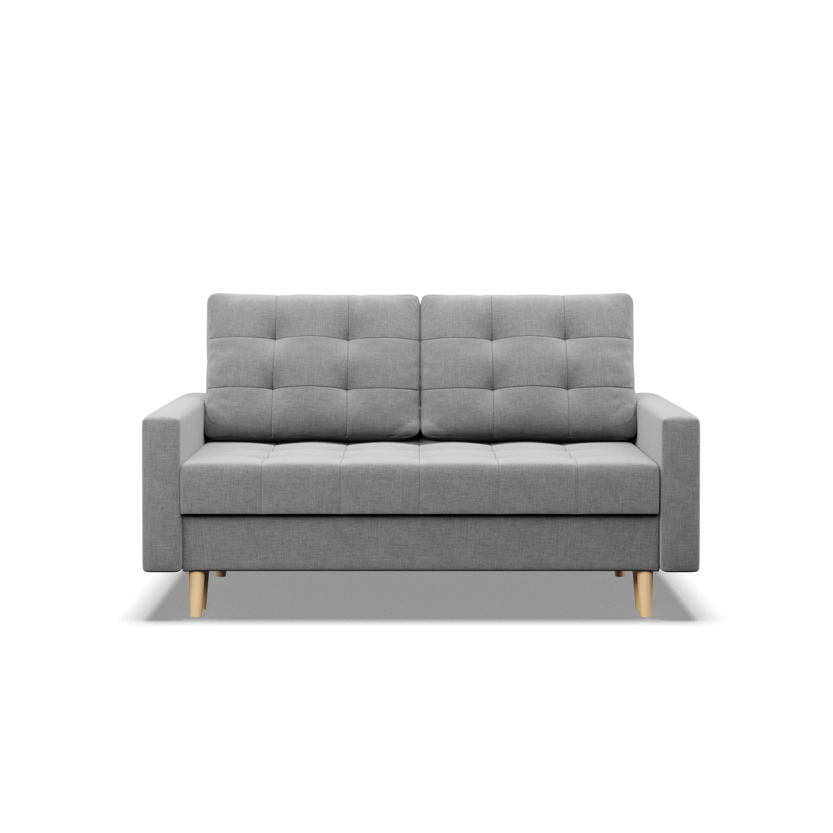 Sofa ELMA, 152 cm – LUX 32 · Pilka – vaizdas iš priekio #spalva_lux 32 · pilka