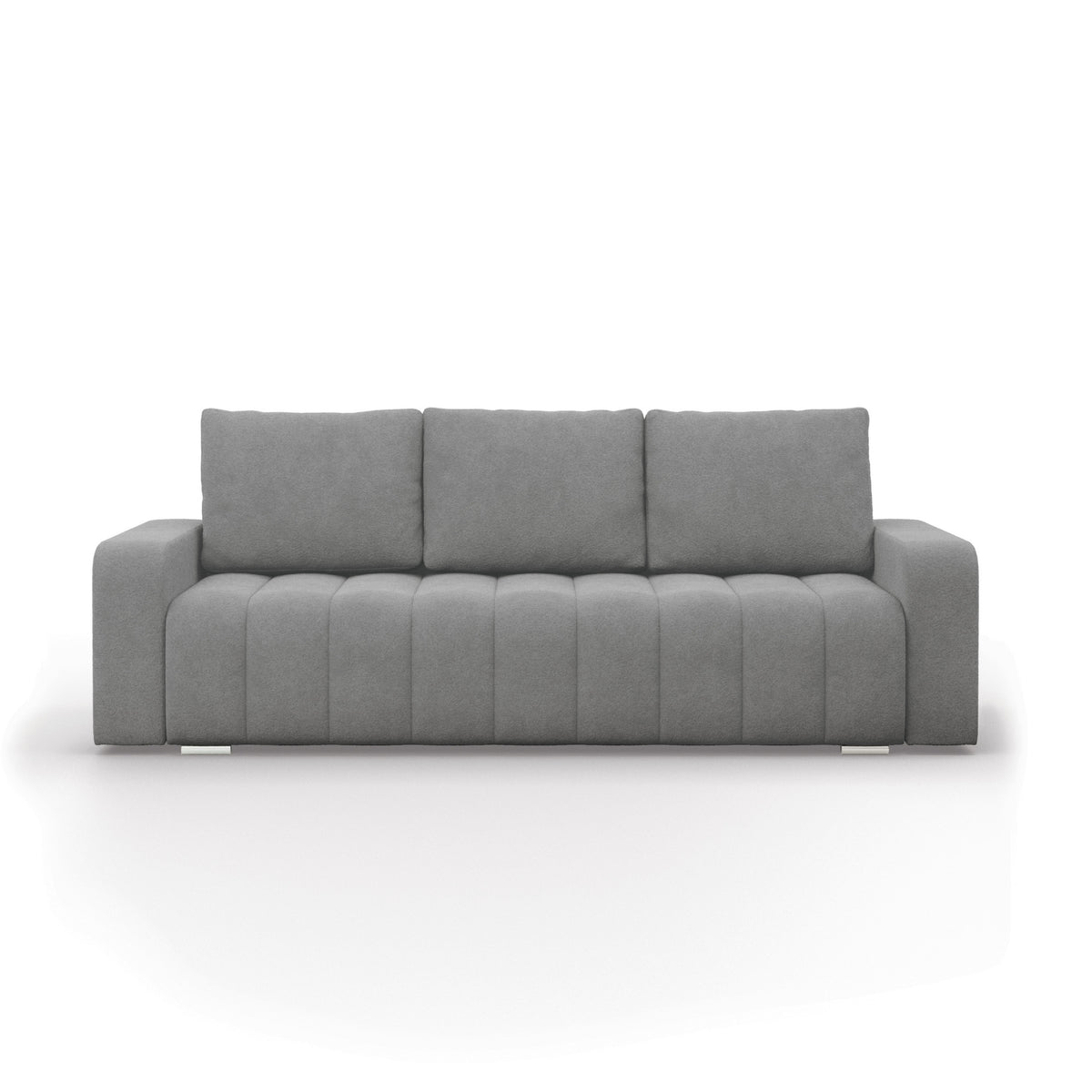 Sofa-lova ABRIELLE – ABRIAMO 07 · Pilka – vaizdas iš priekio #spalva_abriamo 07 · pilka