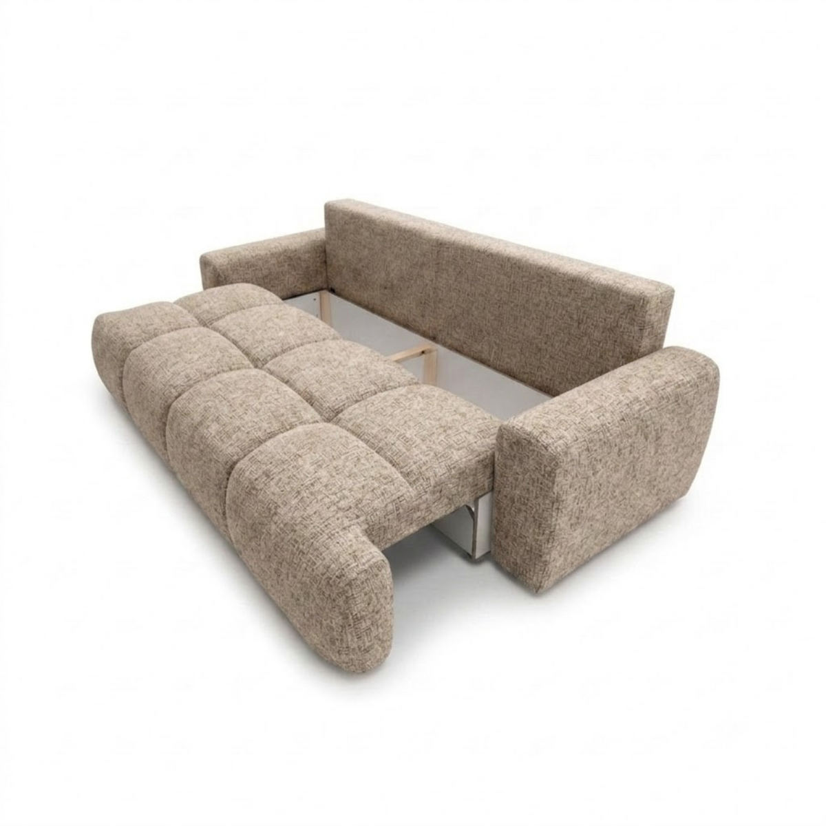 Sofa-lova BALIMO – BELLA 10 · Šviesiai ruda – atverta patalynės dėžė #spalva_bella 10 · šviesiai ruda