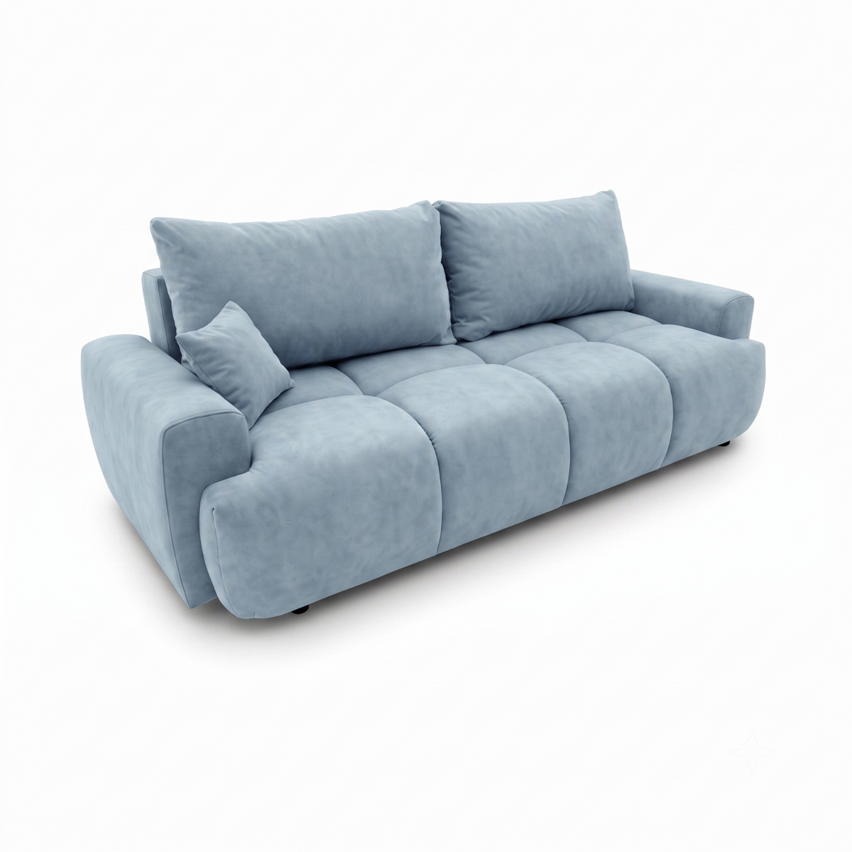 Sofa-lova BALIMO – CLOUD 71 · Šviesiai mėlyna – bendras vaizdas kitu kampu #spalva_cloud 71 · šviesiai mėlyna