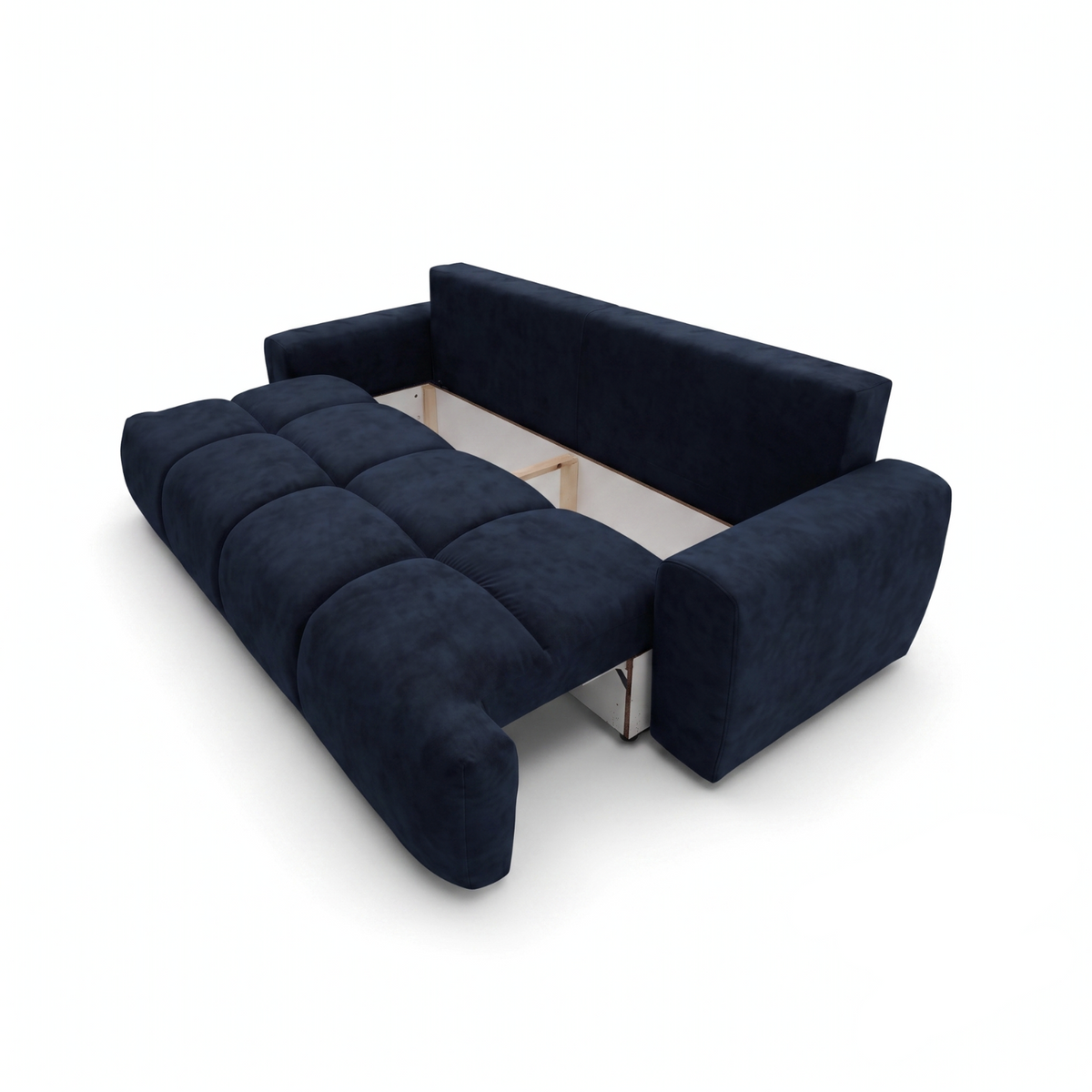 Sofa-lova BALIMO – CLOUD 79 · Tamsiai mėlyna – atverta patalynės dėžė #spalva_cloud 79 · tamsiai mėlyna