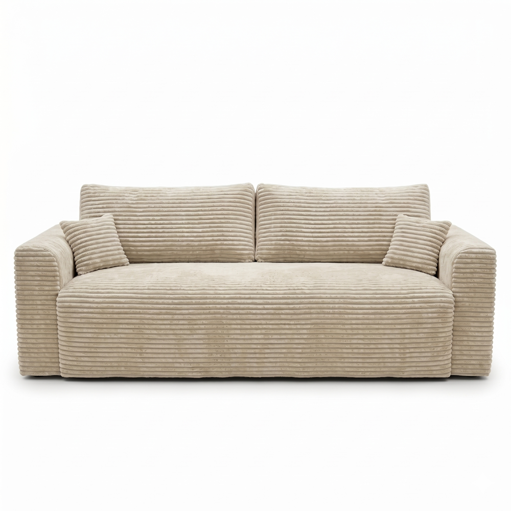 Sofa CALIDA – TILIA 03 · Smėlio – vaizdas iš priekio #spalva_tilia 03 · smėlio