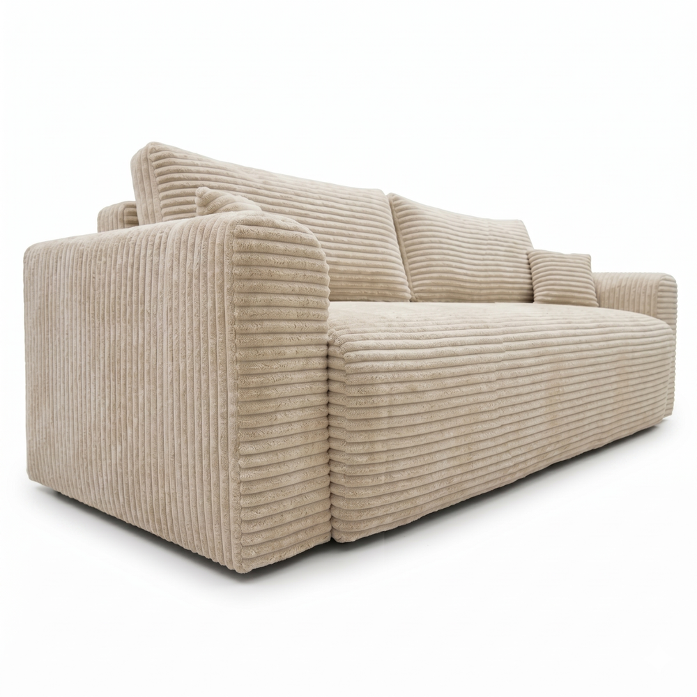 Sofa CALIDA – TILIA 03 · Smėlio – bendras vaizdas kitu kampu #spalva_tilia 03 · smėlio