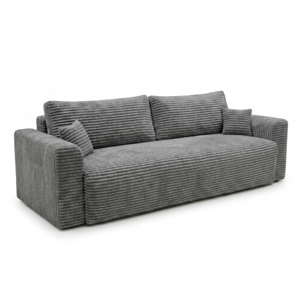 Sofa CALIDA – TILIA 90 · Tamsiai pilka – bendras vaizdas kitu kampu #spalva_tilia 90 · tamsiai pilka