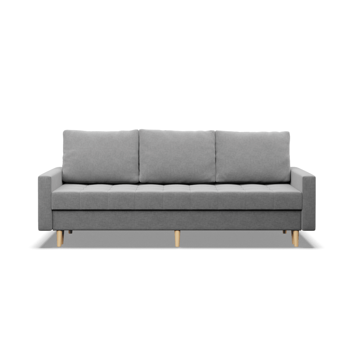 Sofa lova RIALTO trivietė – LUX 32 · Pilka – vaizdas iš priekio #spalva_lux 32 · pilka