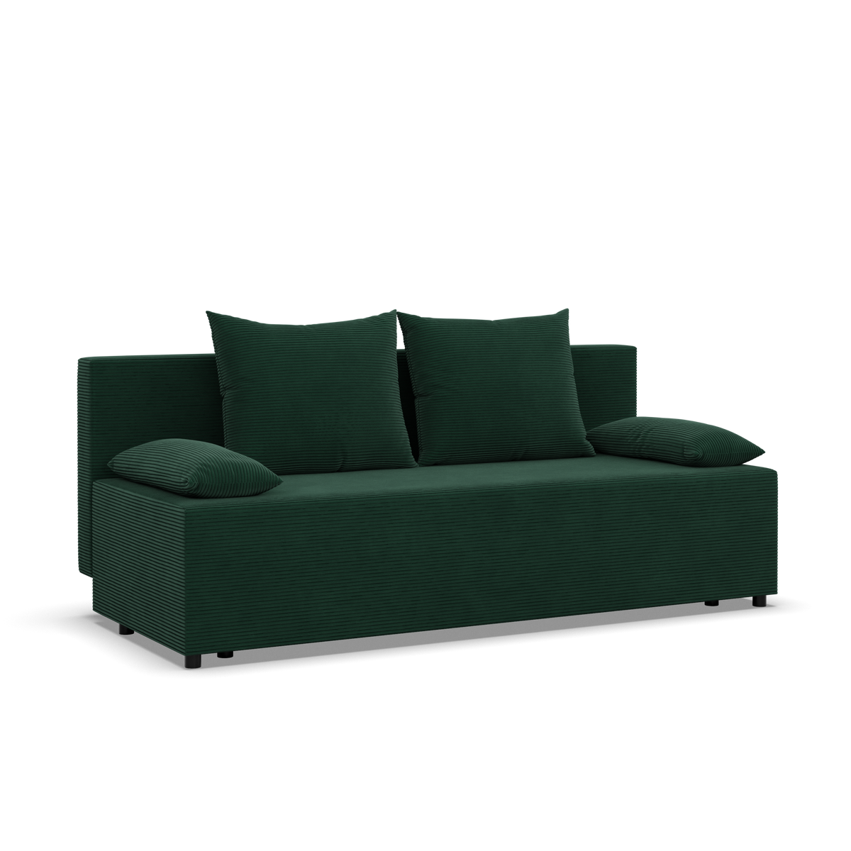 Sofa-lova FERMO – POSO 014 · Butelio žalia – bendras vaizdas kitu kampu #spalva_poso 014 · butelio žalia