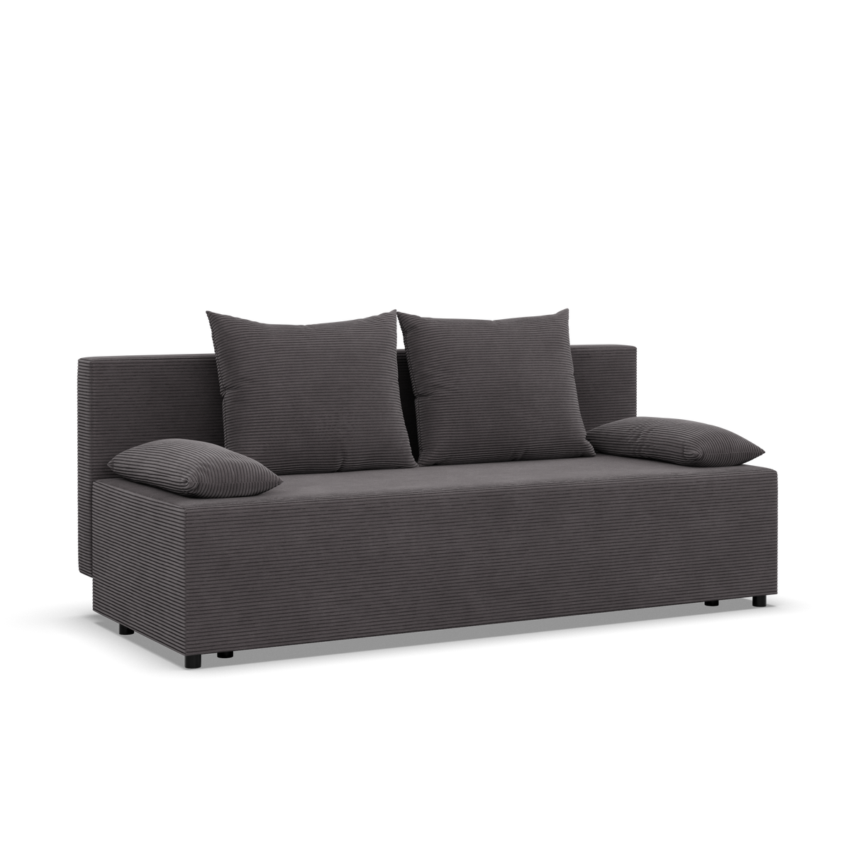 Sofa-lova FERMO – POSO 022 · Tamsiai pilka – bendras vaizdas kitu kampu #spalva_poso 022 · tamsiai pilka