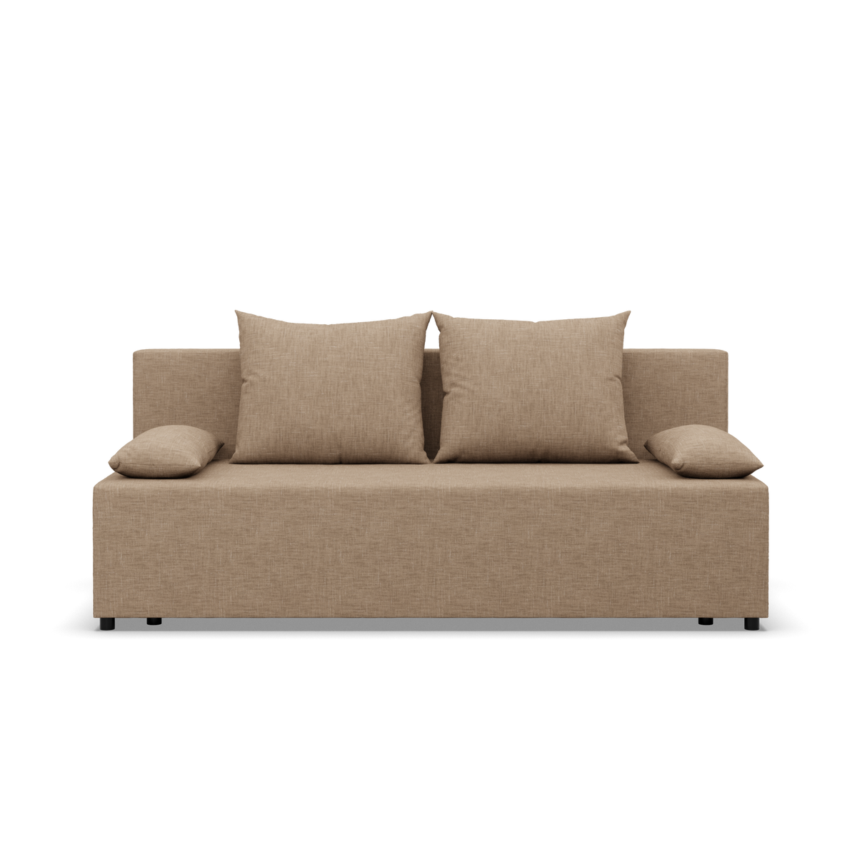 Sofa-lova FERMO – LUX 02 · Kapučino – vaizdas iš priekio #spalva_lux 02 · kapučino