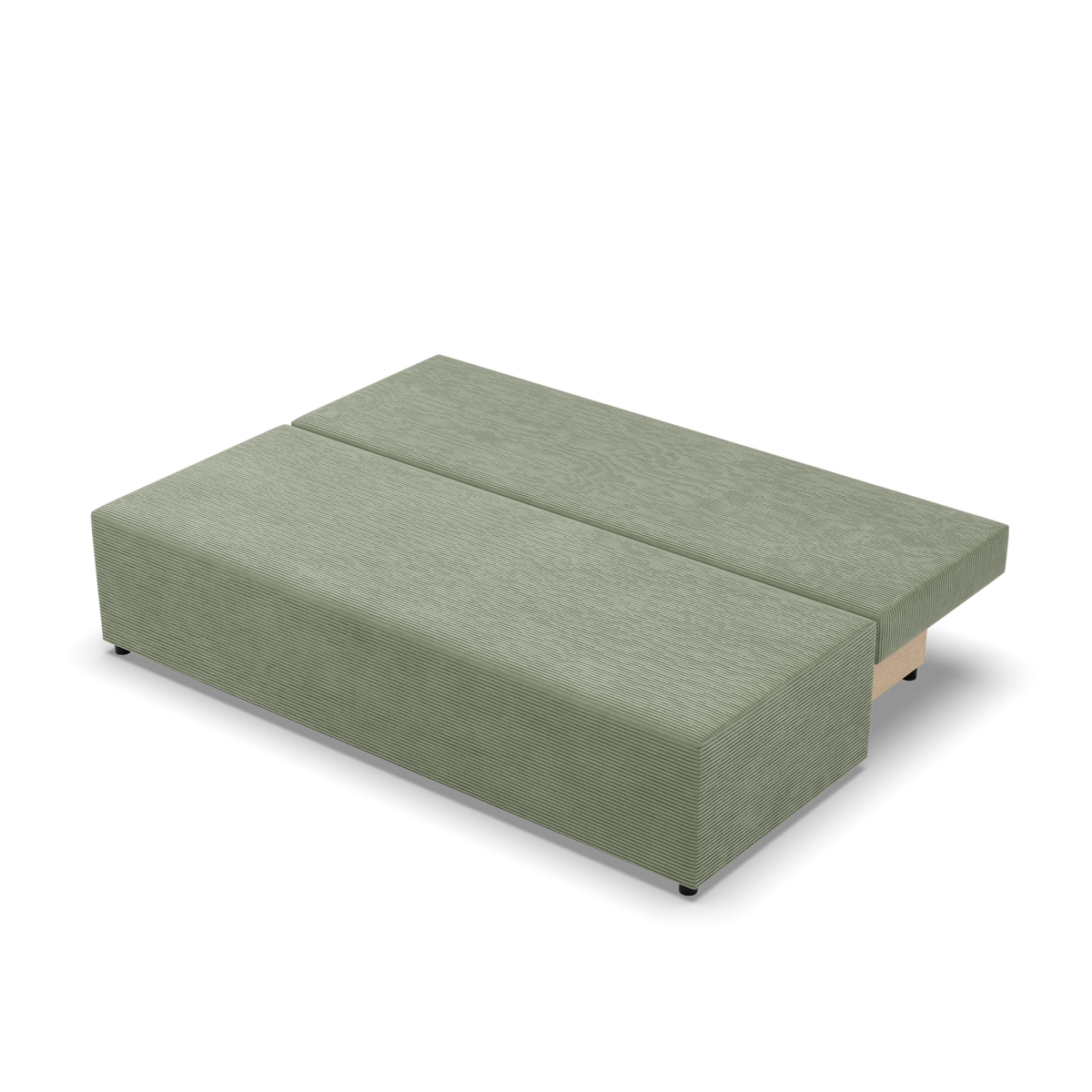 Sofa-lova FERMO – POSO 047 · Šviesiai žalia – išskleista miegamoji dalis #spalva_poso 047 · šviesiai žalia