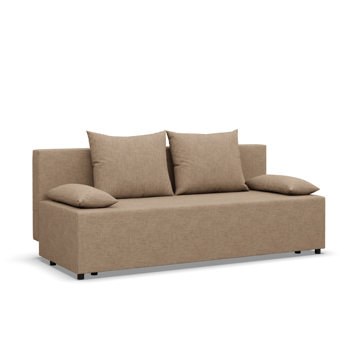 Sofa-lova FERMO – LUX 02 · Kapučino – bendras vaizdas kitu kampu #spalva_lux 02 · kapučino