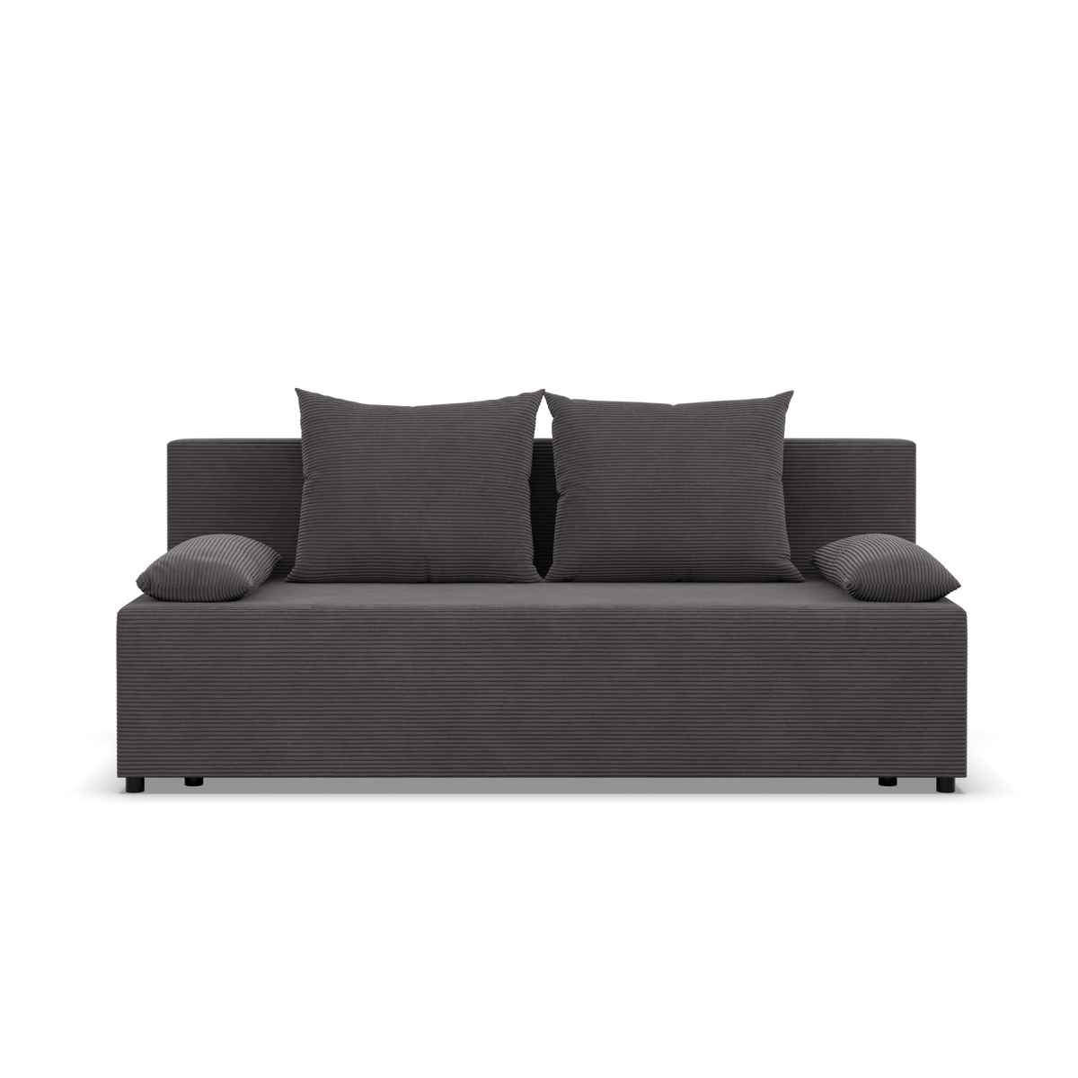 Sofa-lova FERMO – POSO 022 · Tamsiai pilka – vaizdas iš priekio #spalva_poso 022 · tamsiai pilka