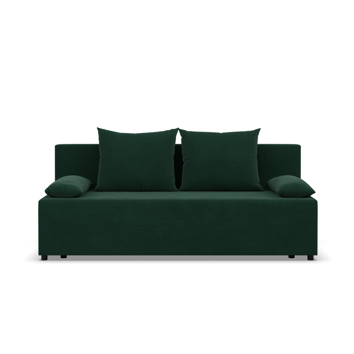 Sofa-lova FERMO – POSO 014 · Butelio žalia – vaizdas iš priekio #spalva_poso 014 · butelio žalia