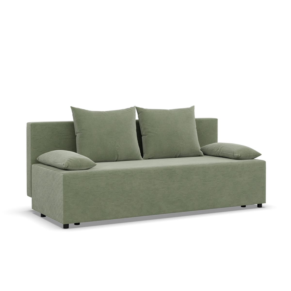 Sofa-lova FERMO – POSO 047 · Šviesiai žalia – bendras vaizdas kitu kampu #spalva_poso 047 · šviesiai žalia