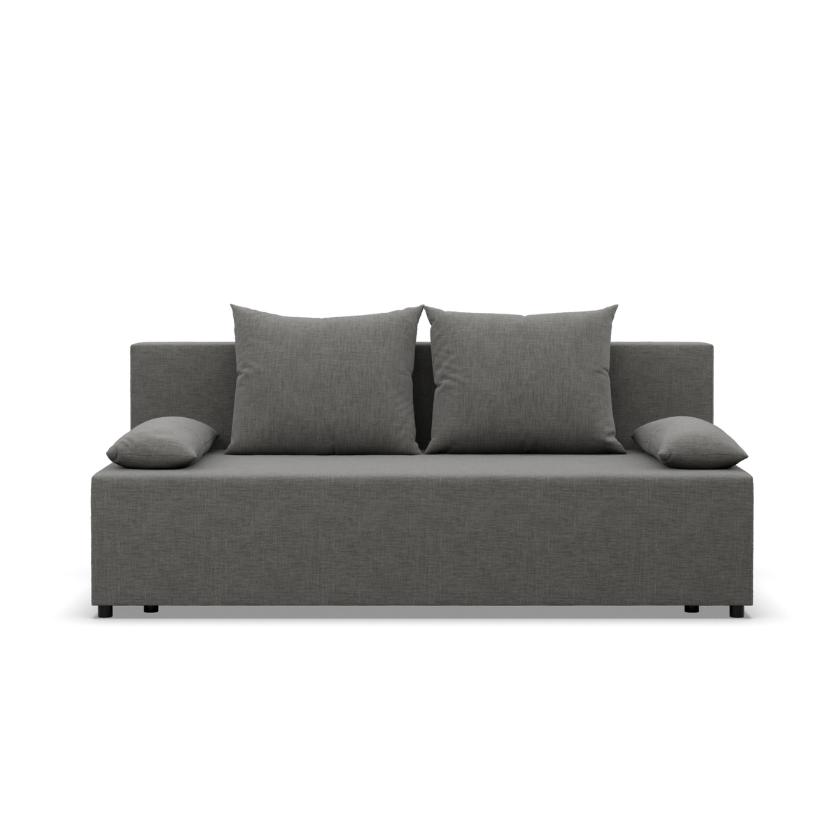 Sofa-lova FERMO – LUX 06 · Tamsiai pilka – vaizdas iš priekio #spalva_lux 06 · tamsiai pilka