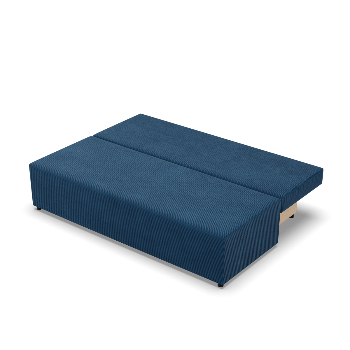 Sofa-lova FERMO – POSO 005 · Tamsiai mėlyna – išskleista miegamoji dalis #spalva_poso 005 · tamsiai mėlyna