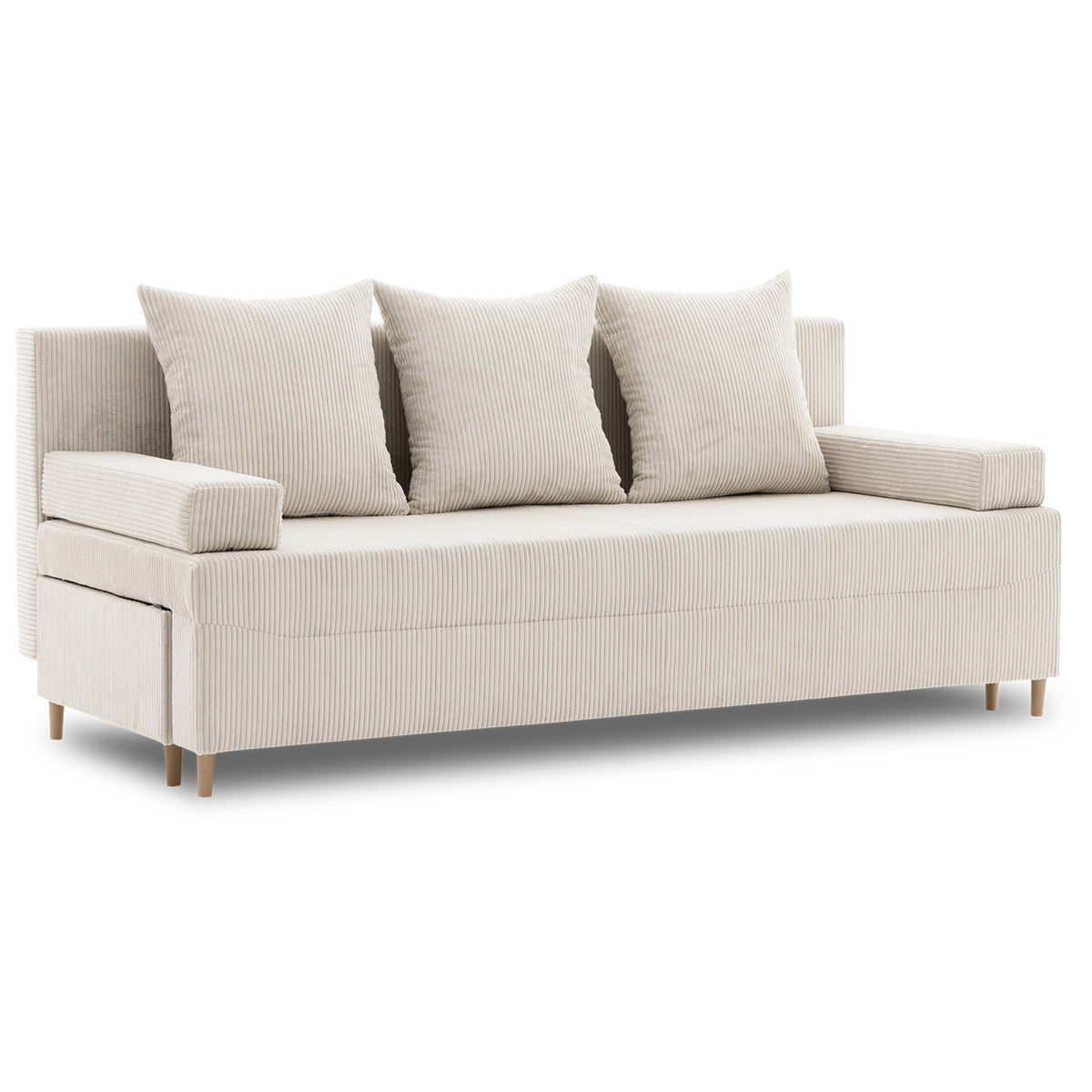 Sofa-lova FIREZE – POSO 100 · Smėlio – bendras vaizdas kitu kampu #spalva_poso 100 · smėlio