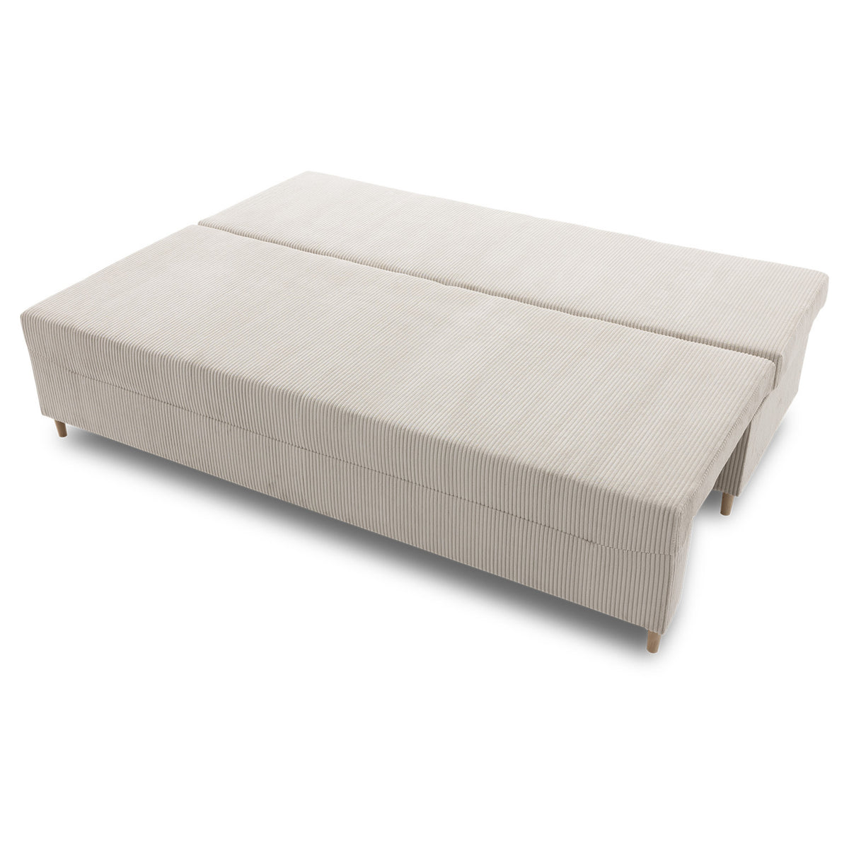 Sofa-lova FIREZE – POSO 100 · Smėlio – išskleista miegamoji dalis #spalva_poso 100 · smėlio