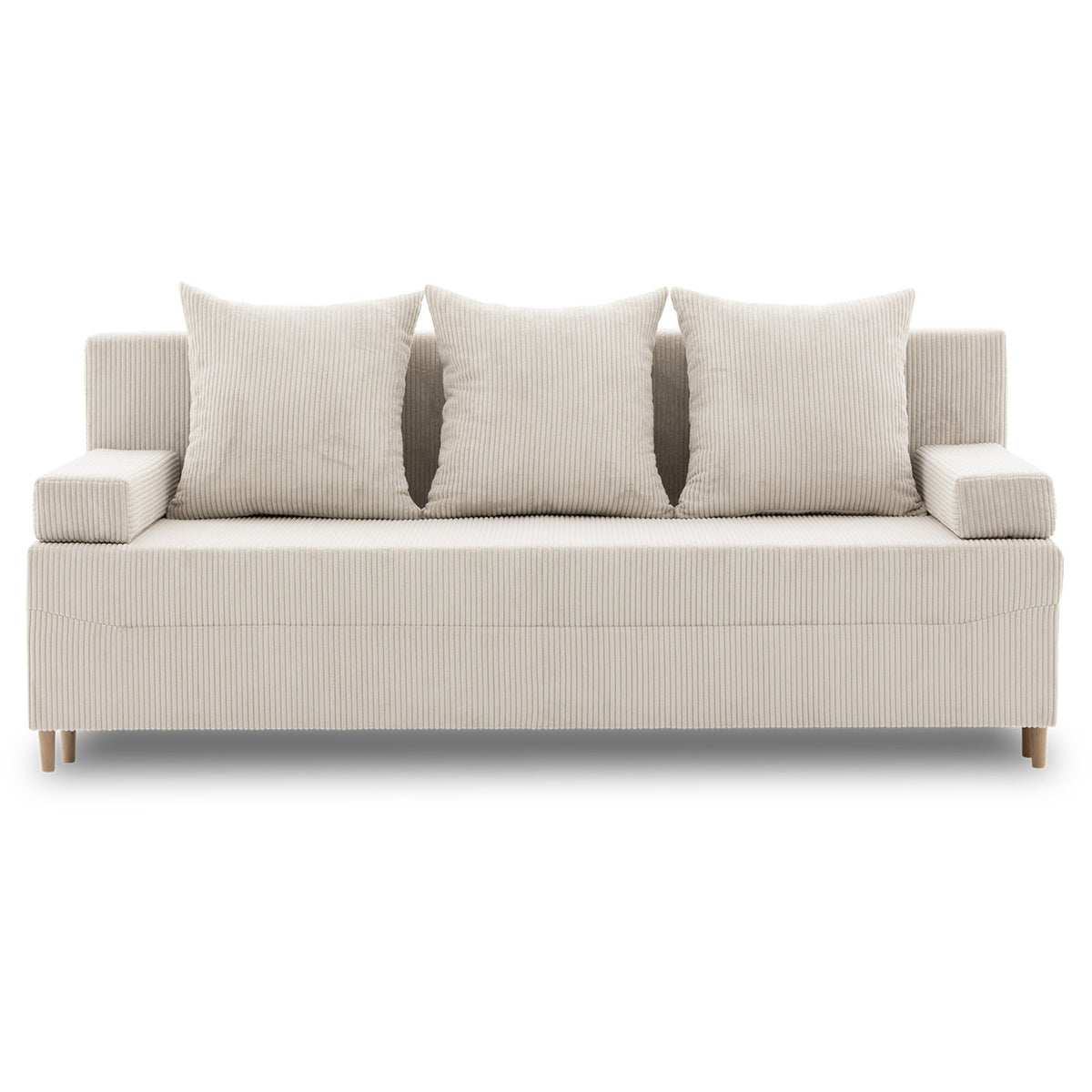 Sofa-lova FIREZE – POSO 100 · Smėlio – vaizdas iš priekio #spalva_poso 100 · smėlio